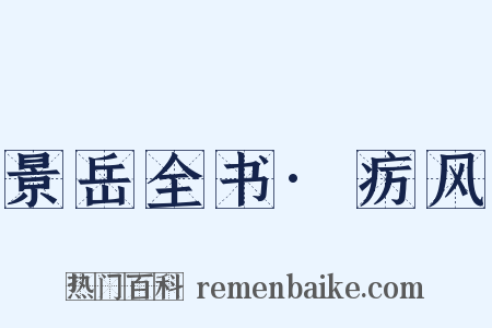 景岳全书·疠风是什么意思的图片